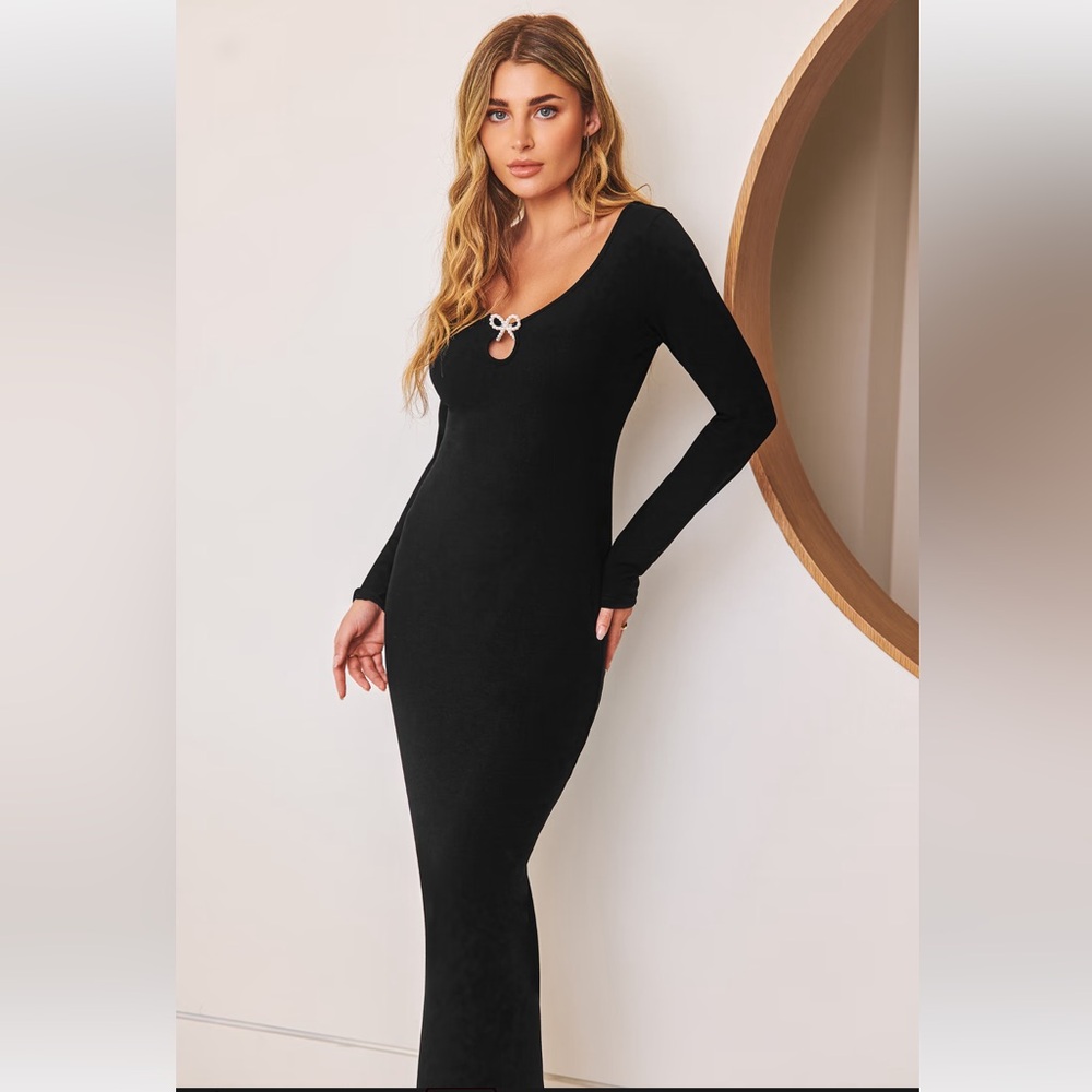 Black Long Sleeve Holiday Dress